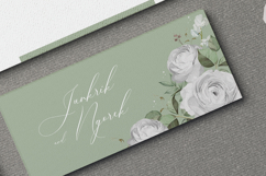 elegant wedding invitation card with roses watercolor Product Image 7