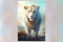 Majestic Watercolor lion Wall Art ,Jpg 12x18 inch Product Image 4