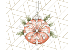 Vintage Christmas Ornaments and Presents PNG Holiday Clipart Product Image 3