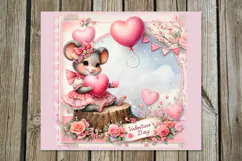 Valentine mouse | 4 love Skinny tumbler sublimation designs Product Image 3