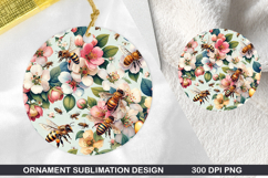 Flower Stained Glass Ornament PNG, Digital Download File Product Image 1