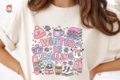 Retro Cozy Winter Clipart - Cute Pink Sublimation Graphics Product Image 7