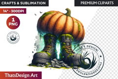 Halloween Character Boots - Spooky Gothic Clipart PNG Product Image 1
