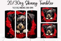 Valentine Dog - Tumbler Sublimation Design Product Image 1