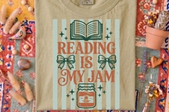Reading Is My Jam Png, Book Lover Sublimation Png. Product Image 5