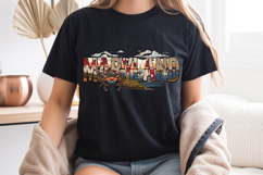 Maryland State PNG, Vintage Lighthouse &amp; Crab Sublimation Product Image 7