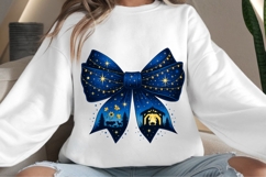 Blue Christmas bow png design for T-shirts Product Image 4