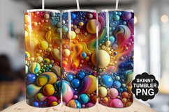 Colored Water Drops Tumbler Warp - Tumbler PNG Design Product Image 1
