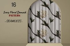 16 Ivory Floral Damask Seamless Digital Paper For Download Product Image 7