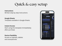 Daily &amp; Weekly planner, task, To Do List google sheets dark Product Image 3
