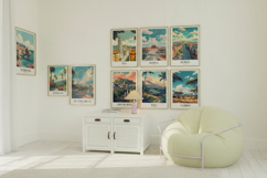 470 Retro Vintage Travel Wall Art Printable I TV Frame Product Image 6