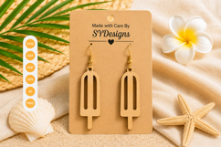 Summer Earrings Laser Cut SVG Product Image 1