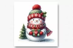 Snowman JPG, Snowman digital paper, Digital paper, JPG Product Image 2