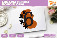 Lunaria Bloom Boho Floral Monogram Product Image 1