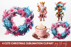 Cute Christmas Sublimation Clipart Product Image 1