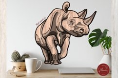 Multilayer Rhino Mandala Rhinoceros Laser Cut File SVG Layer Product Image 8