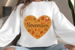 November heart png design for T-shirts Product Image 4