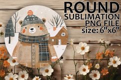 Stylish Round Design for Coasters , Winter Product Image 1