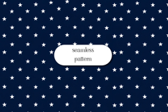 Navy Blue White Stars Seamless Classic Pattern Design Product Image 1