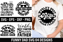 Funny Dad SVG Design - With A Body Like This Who Needs Hair Product Image 1