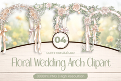 Floral Wedding Arch Clipart PNG Product Image 1