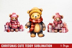 Christmas Cute Teddy Sublimation clipart Product Image 1