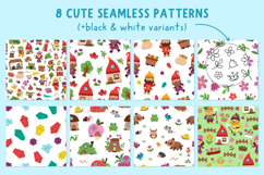 Funny dwarfs clipart, seamless patterns, designs Product Image 7