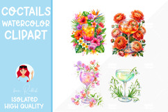 4 Floral Drinks Collection with Botanical Summer Elements Product Image 1