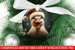 Christmas Round Ornament PNG | Santa | Sublimation | PNG Product Image 1