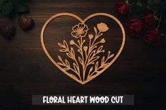 Wood Cut Valentine Heart SVG I Paper Cut Valentine Heart SVG Product Image 1