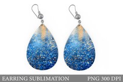 Abstract Earring Sublimation. Abstract Teardrop Earring Product Image 1