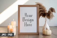 Neutral Wall Frame Mockup PSD Product Image 1