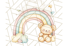Pastel Plushie Rainbow Clipart PNG, Nursery Baby Animals Png Product Image 3