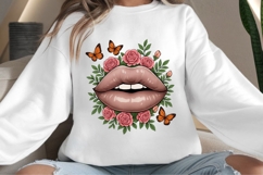 Floral lips png design for T-shirts Product Image 4