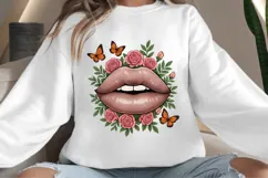 Floral lips png design for T-shirts Product Image 4