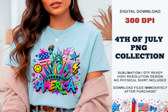 America Graffiti Liberty PNG | Colorful Patriotic DTF Product Image 8