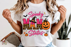 Spooky Mama Status PNG, Pink Glitter Halloween Sublimation Product Image 6