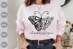 Christian Quote SVG Design / Not Perfect Just Forgiven Product Image 1