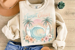 Sunset Chaser PNG sublimation |Beach &amp; Summer PNG T-Shirt Product Image 7