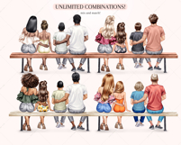 Family on the Bench DIY Clipart Portrait Creator Product Image 6