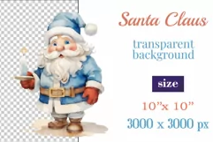 Christmas Sublimation Santa Claus Watercolor Vintage / Png Product Image 2
