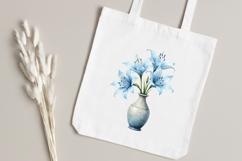 Elegant Winter Flowers Watercolor Clipart Bundle, Winter PNG Product Image 6