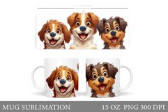 Cute Dog Mug Design. Funny Dog Mug Sublimation Product Image 1