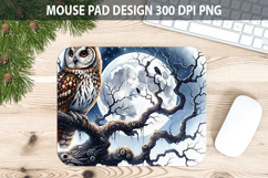 Owl Mouse pad Sublimation - Halloween Animal PNG Design Product Image 1