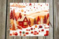 Embroidery Landscape | skinny tumbler Sublimation design P2 Product Image 3