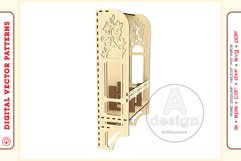 Wine Shelf v3 - laser cutting file - Glowforge ready SVG Product Image 7