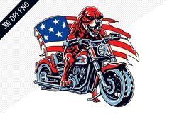 DOG Ride American Bike Sublimation - 4th of July sublimation Product Image 1