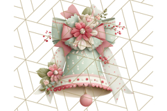 Pastel Christmas Clipart, Mint and Blush Holiday PNG Product Image 3