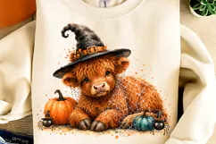Halloween Highland Cow PNG, Halloween Highland Cow PNG Product Image 6