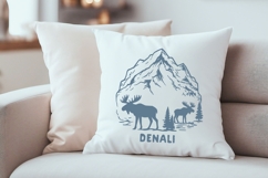 Denali National Park SVG | Moose Mountain Illustration Product Image 4